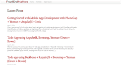 Desktop Screenshot of frontendmatters.com