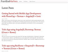 Tablet Screenshot of frontendmatters.com